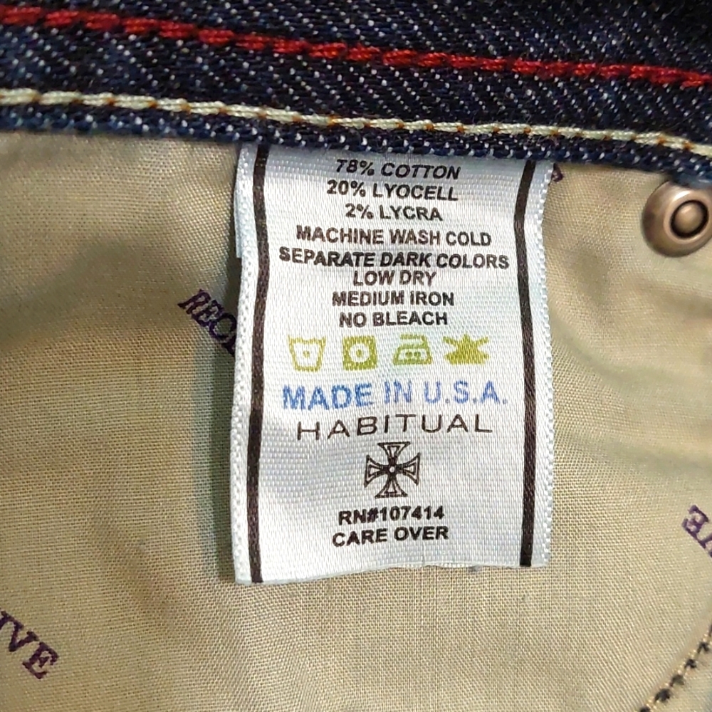 Habitual Dark Wash Straight Leg Jeans, size 25 - Picture 4 of 5